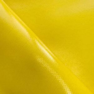 Ткань ПВХ 600 гр/м2 плотная (Ширина 1,5м), цвет Жёлтый (на отрез)