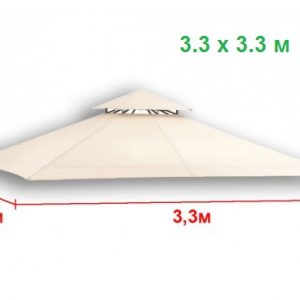 Крыша для квадратной беседки 330х330 см с клапаном
